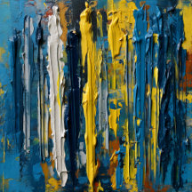 Oil Painted Vertical Abstract Stripes