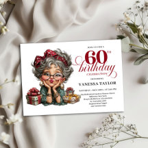 Funny Quirky Old Lady 60th Birthday Suite 31-60