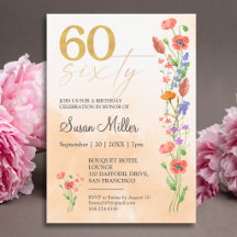 Soft Wildflower 60th Birthday Collection