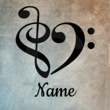 Treble Clef Bass Clef Heart Playing Cards