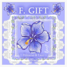 Hibiscus & lace BLUE F.gifts