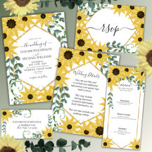 Sunflower Eucalyptus Watercolor Yellow Floral Suit