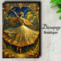 Beautiful Woman Decoupage