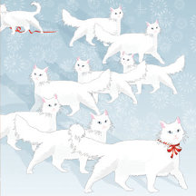 Nine Kitties Prancing