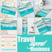 Travel Agent Ocean Beach Scene Business Accesories
