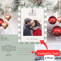 Minimalist Christmas Photo Collage Cards Ornaments