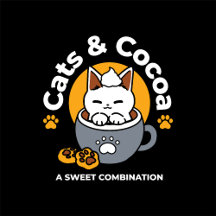 Holiday Mug Design with Cozy Cat and Paw Cookies