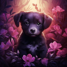 Carte Postale Fleur d'Amour Canine