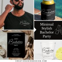Minimal Stylish Bachelor Party