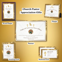 Gold Church Pastor Appreciation 