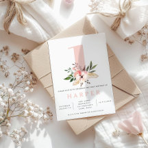 Elegant pink girly chic floral birthday collection