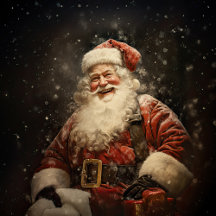 Vintage Jolly Santa Claus Christmas Holiday Design