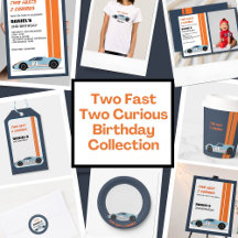 Two Fast 2 Curious Race Car Boy Birthday Theme