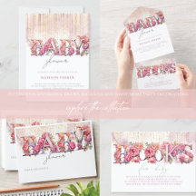 Baby Shower Floral letters