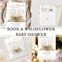 Wildflower & Book Baby Shower
