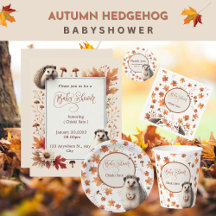 Autumn Hedgehog Baby Shower Collection