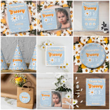 Retro Groovy One Boys 1st Birthday