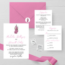 Minimalist Pink Gladiolus Wedding Collection