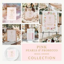 Pink Pearls and Prosecco Bridal Shower Collection