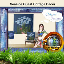 Seaside Guest Cottage Guest Book + decor