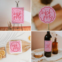 Modern Pink & Red Bachelorette Party   DELILA