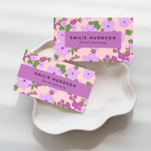 Purple Flowers Business Cards Collection