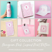 Personalized Monogram Pink Leopard Print Gifts