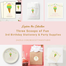 3 Scoops of Fun 3rd Birthday Ice Cream Party 
