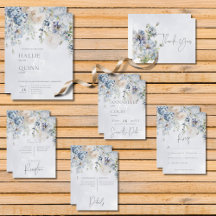 Blue & White Floral Modern Wedding Suite