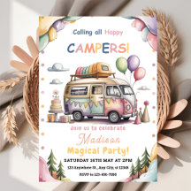 Adventure Awaits: Camping Party Invite