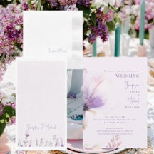 Watercolor Lavender Floral Wedding Suite