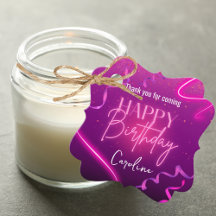 Pink Purple Confetti Neon Lights Party!