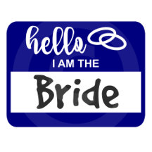 Wedding Name Badge Royal Blue