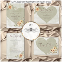 Soft Sunflowers Boho Heart Wedding