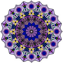 ma - 12 Petals - Blueberry Blue Violet