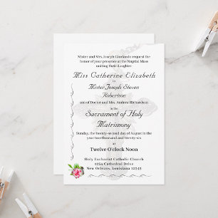 Katholische Hochzeitskarte der Rose Nuptial Acrylschild