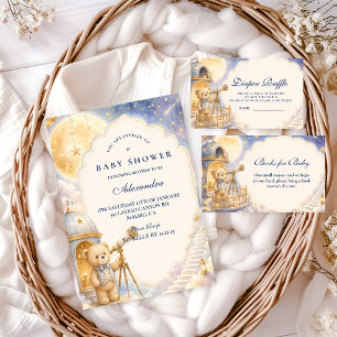Fantasie-Bär Mond Sterne Babyparty Serviette