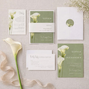 Hochzeits-Einladung "Zarte Calla-Lilien" Einladung