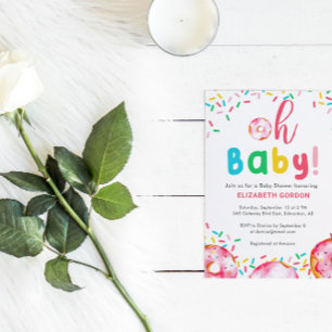Donuts & Diapers Baby Sprinkle Niedlicher Spaß Postkarte