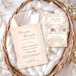 Twinkle Little Star Gold Windel-Raffle Begleitkarte