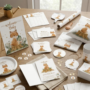 Wildlife Fuchs mit Blumen Geschenk für werdende Mu Sherpadecke