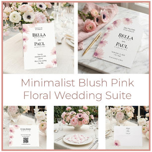 Elegantes Rosa-Blüten-Hochzeit Runder Aufkleber