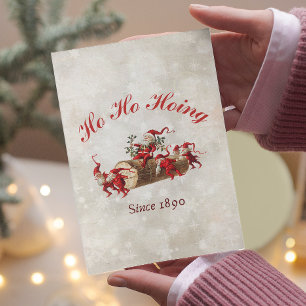 Ho Ho Hoing seit 1890 Vintage Gnome Weihnachten Kissen