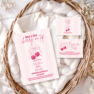 Doodle Cherry auf dem oberen Diapper Raffle Begleitkarte