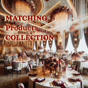 Luxury Burgundy Quinceañera Spanische Einladung