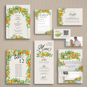 Orange Blossom Wedding Website Online UAWG Begleitkarte