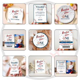 Baseball Boys Geburtstag Foto Danke Karte