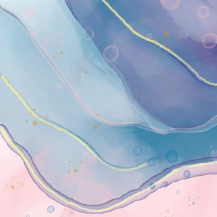 Lila Blau und Rosa Alkoholtupfer Hochzeit Einladung