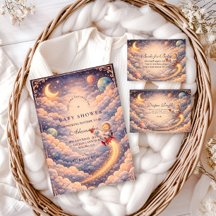 Himmelsastronaut Wolken Baby Shower Einladung