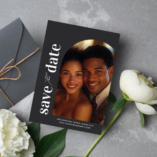 Limousine Modern Arch Foto Elegante Hochzeit Dankeskarte